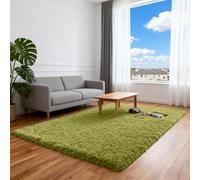 ZXIAOHUI Rugs Living Room 125 x 350 cm Non-Slip Underside, Washable up to 30 °C, Anti-Slip Washable Area Rug Floor Carpets Mat Easy to Clean for Bedroom, Kitchen, Enterance, Green