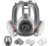 ZXICH Reusable Volume Mask with Filter for Protection Against Vapours & Particles Gas Mask for Paints, Varnishes, Carpentry Work, Agriculture