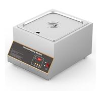 ZXINXIN 500W Commercial Chocolate Tempering Machine 0℃~95℃ Chocolate Melter with 12L Pots Auto Temp Control Water Heating Hot Chocolate Melting Machine 1tank