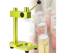 ZXINXIN Can Sealing Machine Electric Cup Sealer Machine 1-2 Seconds/Time Milk Tea Drink Bottle Sealer Beverage Seal Machine for Cafes Bars Beverage Stores Green