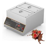 ZXINXIN Electric Chocolate Melting Pot, Digital Control Chocolate Tempering Machine, 1/2/4 Tanks for 12L Chocolate, Milk Cheese Soup Warmer 2tank