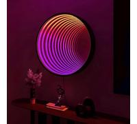 ZXINXIN Infinity Mirror Tunnel Lamp, Single-Sided LED 3D Mirror Night Light, Sensory Infinity Light for Home, Desk, Living Room, Party Decoration 50cm-A