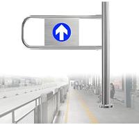 ZXINXIN Security Revolving Door, Stainless Steel Spring-Loaded Single Swing Gate, Supermarket One-Way Entry/Exit Device, Heavy Duty Barrier Right-50×100cm