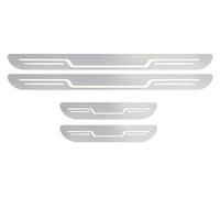 ZXjbgjsm 4 Pcs Car Door Sill Protector Strips for Toyota Hilux Extra Cab VII 2011-2015, Stainless Steel Threshold Kick Plates, Non-slip Scratch Scuff Protection,C