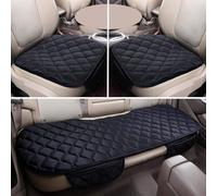 ZXjbgjsm Warm Plush Car Seat Cover for Toyota Camry 2015-2017, Front Seat Cover and Rear Bench Cover - Soft Comfortable Non-slip,A-Black