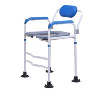 ZXJDP Raised Toilet Seat with Height Adjustable Legs, Toilet Safety Frame with Handles and Back Safety Assist Shower Chair Elevated Toilet Seat Riser for Seniors Handicap Pregnant