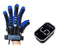 ZXJDP Rehabilitation Robot Glove for Stroke Patient, Upgraded Hand Stroke Recovery & Single Finger Rehab Trainer Hemiplegia Hand Stroke Recovery Equipment Adjustable Speed and Strength,Left,XL