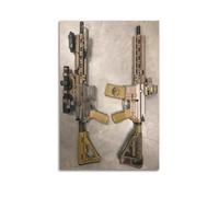 ZXJYMX Military Poster Two Assault Rifles HK416 Poster Decorative Painting Canvas Wall Posters And Art Picture Print Modern Family Bedroom Decor Posters 16x24inch(40x60cm)