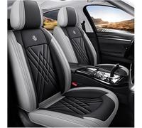 ZXKYLFFF Car Seat Covers Fit For Skoda Yeti Kodiaq Octavia Superb Fabia Rapid Karoq Kamiq Waterproof leather 5-seat seat cushion protects the seat cover，Black grey
