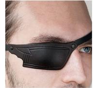 ZXKYZR8 Medieval Vintage Adult PU Leather Eye Patch, Fashion Novelty Pirate Role Playing Black Adjustable Soldier Armor Eye Mask Accessories, For Easter Halloween Carnival Party