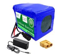 ZXLLAFT 24V Lithium-ion Battery 24V Lithium Battery Pack 2Ah 4Ah 6Ah 8Ah 10Ah 12Ah with Charger for 0-300W Motor Conversion Kit,24V8Ah
