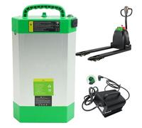 ZXLLAFT 48 Volt Lithium Battery 24V Electric Forklift Battery LiFePO4 Batteries 20Ah 15Ah 28Ah for CBD15J-LI2 Electric Pallet Jack Truck CBD20J-LI2 without CAN,48V15Ah Square Charger