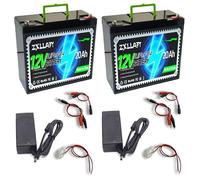ZXLLAFT Deep Cycle LiFePO4 Battery 12V Lithium Battery 20Ah Rechargeable Batteries Integrated BMS Protection Board for Solar, Fish Finder, Emergency Light, Backup Power,12V20Ah 2Pack