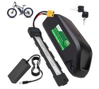 ZXLLAFT Electric Bike Battery 36V 48V 52V Lithium Battery Ebike Batteries Replacement Batteries Integrated BMS Protection Board with Charger, Anti-theft Lock and 5-Pin Base,48V10Ah