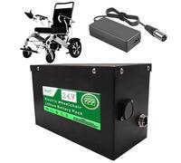 ZXLLAFT Electric Wheelchair Battery 24 Volt Lithium Battery 13Ah Rechargeable Batteries Replacement Batteries for other Mobility Scooters with Charger and Port Cover,24V16Ah