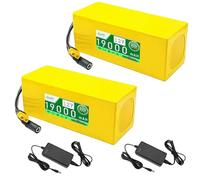 ZXLLAFT Fishing Bait Boat Battery 12V Lithium Battery Replacement Batteries 30Ah 19Ah 25Ah Rechargeable Batteries for Solar, Emergency Light with Charger and PVC Shell,12V19Ah 2Pack