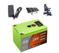 ZXLLAFT LiFePO4 Lithium Battery 24V Solar Battery with BMS, Charger