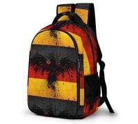Zxlophysis Daypack, Germany Flag Eagle Backpack, Rucksack with Pockets for Hiking Camping Travel