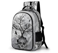Zxlophysis Daypack, Horror Skull Tree Backpack, Rucksack with Pockets for Hiking Camping Travel