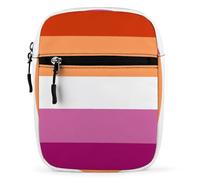 Zxlophysis Shoulder Bag, Lesbian Pride Flag Crossbody Bag, Multi Purpose Small Satchel for Work Business Travel