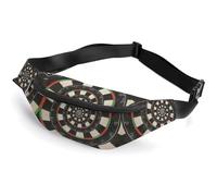 Zxlophysis Waist Bag, Darts Target Bumbag, Adjustable Fanny Pack for Running Walking Hiking