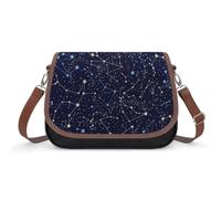 ZXLRYZKJ Shoulder Bag,Glow in The Dark Constellations Midnight Crossbody Bag, Leather Handbag for Ladies Travel Work Daily Use