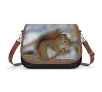 ZXLRYZKJ Shoulder Bag,Red-squirrel-570936 Crossbody Bag, Leather Handbag for Ladies Travel Work Daily Use