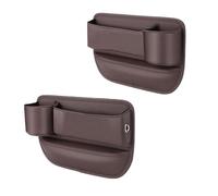 ZXLZHGS 2 Pack Car Seat Gap Filler, Compatible with Ford EcoSport Territory Equator Sport Equator, Car Seat Gap Filler Organizer with Cup Holders USB Charging Hole,Brown