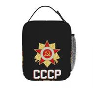 ZXMDJHJ CCCP Star-Soviet-Union USSR Insulated Lunch Bag for Women Kids Leakproof Food Boxes Thermal Lunch Box Tote