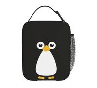 ZXMDJHJ Cute Vector Penguin Insulated Lunch Bag for Women Cooler Thermal Food Box Tote Portable Lunch Boxes Container