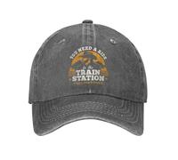 ZXMDJHJ You Need a Ride to The Train Station Baseball Cap Vintage Cotton Headwear Unisex Outdoor Adjustable Fit Hats Cap