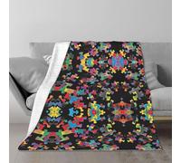 ZXMDZTSS Autism Awareness Puzzle Pieces Heart -Print Plush Conditioning Blanket - Lightweight & Compact For Beds, Sofas, Travel Use.50"x40"