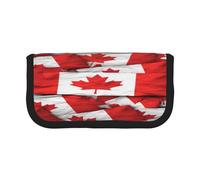ZXMDZTSS Canadian Flag - Canvas Pen Case - Stylish Two-Tone Design | Makeup & Stationery Organizer for School, Travel