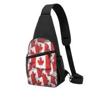 ZXMDZTSS Canadian flag -Print Casual Crossbody Chest Bag Adjustable Strap,Anti-Wrinkle Design For Travel, Outdoor & Daily Use