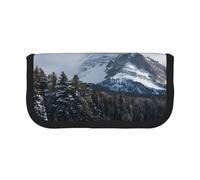 ZXMDZTSS Canadian Smokey Mountain Cliff - Canvas Pen Case - Stylish Two-Tone Design | Makeup & Stationery Organizer for School, Travel