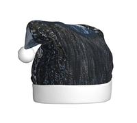 ZXMDZTSS Canadian Smokey Mountain Cliff -Print Adult Plush Christmas Hat Cozy Festive Santa Headwear Pom-Pom For Xmas Parties Holidays.