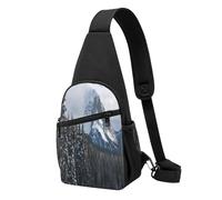 ZXMDZTSS Canadian Smokey Mountain Cliff -Print Casual Crossbody Chest Bag Adjustable Strap,Anti-Wrinkle Design For Travel, Outdoor & Daily Use