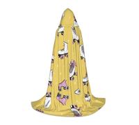 ZXMDZTSS Colorful Roller Skates -Print Youth Hooded Capes | Cloaks For Teens | Halloween Costume | Reusable Party Wear S