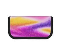 ZXMDZTSS Colorful Starlight Printing Patterns - Canvas Pen Case - Stylish Two-Tone Design | Makeup & Stationery Organizer for School, Travel