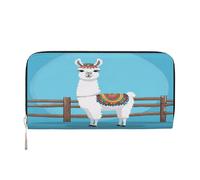 ZXMDZTSS Cute Alpacas - Genuine Leather Women's Zipper Wallet with Phone Pocket - Stylish Clutch Purse for Daily Use, Travel & Gifts (7.9 in Handheld Design)