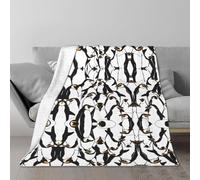 ZXMDZTSS Cute Baby Penguins Sketch -Print Plush Conditioning Blanket - Lightweight & Compact For Beds, Sofas, Travel Use.50"x40"