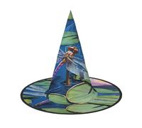 ZXMDZTSS dragonfly painting -Print Halloween Hat Adults | Festival Wear | Witch Costume Accessory | Oxford Cloth 3 PCS
