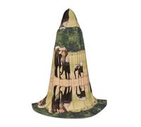 ZXMDZTSS Elephant Family -Print Youth Hooded Capes | Cloaks For Teens | Halloween Costume | Reusable Party Wear S