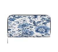 ZXMDZTSS Flowering Herbs and Herbaceous Plants - Genuine Leather Women's Zipper Wallet with Phone Pocket - Stylish Clutch Purse for Daily Use, Travel & Gifts (7.9 in Handheld Design)