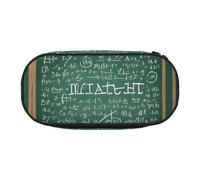 ZXMDZTSS (Formulas Shapes Theory Math Lesson Word) Print Large Pencil Case with Compartments & Zipper - Premium Oxford Fabric School, Office, Travel Organizer for Students, Artists