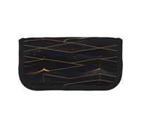 ZXMDZTSS Geometric Lines - Canvas Pen Case - Stylish Two-Tone Design | Makeup & Stationery Organizer for School, Travel