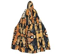 ZXMDZTSS Golden Retrievers -Print Adults Halloween Hooded Cloak | Full Print Cape | Neck-Tie Closure