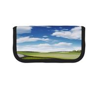 ZXMDZTSS Golf Club - Canvas Pen Case - Stylish Two-Tone Design | Makeup & Stationery Organizer for School, Travel