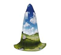 ZXMDZTSS Golf Club -Print Youth Hooded Capes | Cloaks For Teens | Halloween Costume | Reusable Party Wear M