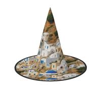ZXMDZTSS Greek Architecture Print -Print Halloween Hat Adults | Festival Wear | Witch Costume Accessory | Oxford Cloth 1 PC